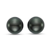 14K Gold Black Tahitian Pearl Stud Earrings - Isaac Westman - 2